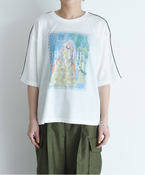 kimiです。3点エイミーロウ 半袖　カットソー Eimee Law（エイミーロウ）の「バックテープ刺繍ナンバーロゴT