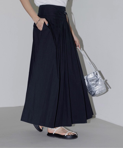 Eimee Law（エイミーロウ）の「ベルテッド タックプリーツスカート（スカート・レディース・ブラウン/ブラック/アイボリー/ダークグレー・FREE）」の22枚目の写真