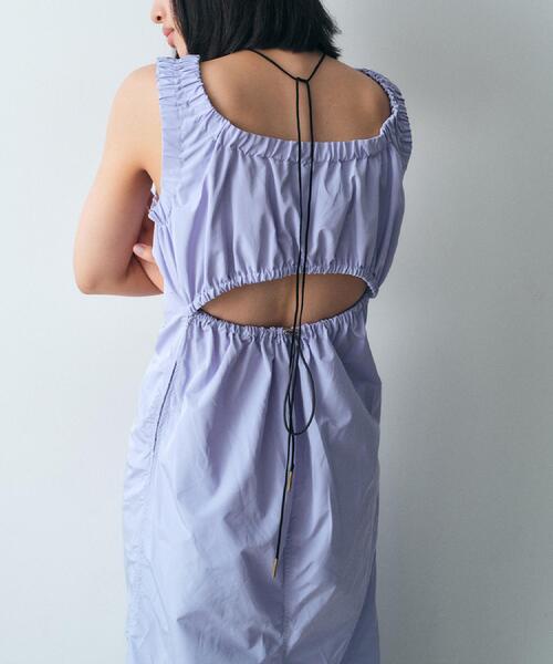 CODE A(コードエー)の「sporty gathered dress(ワンピース・レディース・サックスブルー/ピンク/ライトパープル/ネイビー・00)」の1枚目の写真