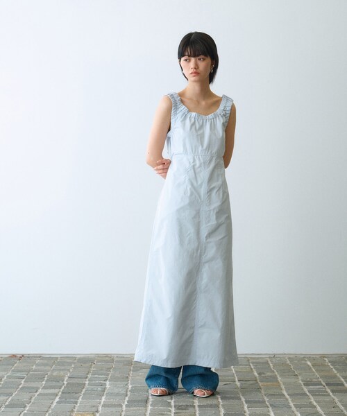 CODE A(コードエー)の「sporty gathered dress(ワンピース・レディース・サックスブルー/ピンク/ライトパープル/ネイビー・00)」の12枚目の写真