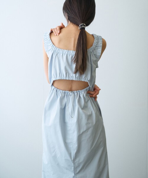 CODE A(コードエー)の「sporty gathered dress(ワンピース・レディース・サックスブルー/ピンク/ライトパープル/ネイビー・00)」の9枚目の写真