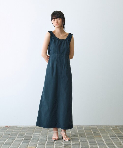 CODE A(コードエー)の「sporty gathered dress(ワンピース・レディース・サックスブルー/ピンク/ライトパープル/ネイビー・00)」の8枚目の写真
