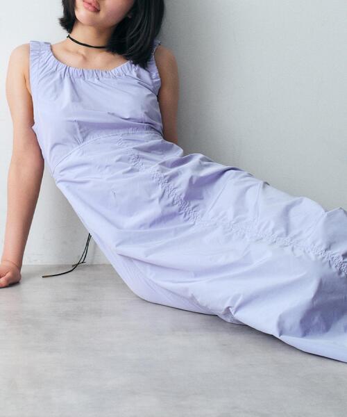CODE A(コードエー)の「sporty gathered dress(ワンピース・レディース・サックスブルー/ピンク/ライトパープル/ネイビー・00)」の13枚目の写真