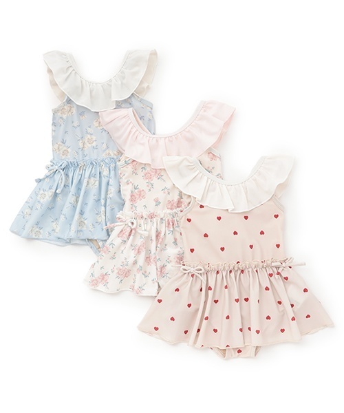 petit main（プティマイン）の「【SWIM】フリルワンピース水着（水着・キッズ・ライトブルー/ライトピンク/ライトベージュ・90cm/100cm/80ｃｍ/120cm/130cm/110cm）」の7枚目の写真