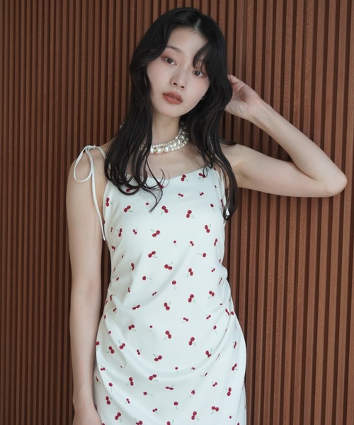 cherry patternキャミワンピース（ワンピース）｜eimy istoire