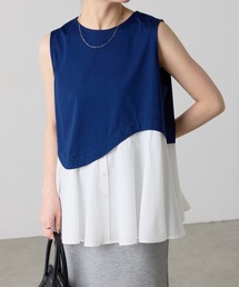 【美品】COLLAGE GALLARDAGALANTE　スパンコールTシャツ　紺 COLLAGE GALLARDAGALANTE tシャツ ジョーゼット半袖T/WEB限定
