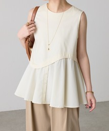 COLLAGE GALLARDAGALANTE | アシメペプラムノースリーブT(Tシャツ/カットソー)