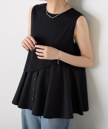 COLLAGE GALLARDAGALANTE | アシメペプラムノースリーブT(Tシャツ/カットソー)