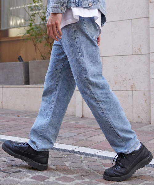 CavariA（キャバリア）の「『CavariA/キャバリア』ペイズリーパンツ（デニムパンツ・メンズ・ブルー/ブラック・L/M）」の2枚目の写真