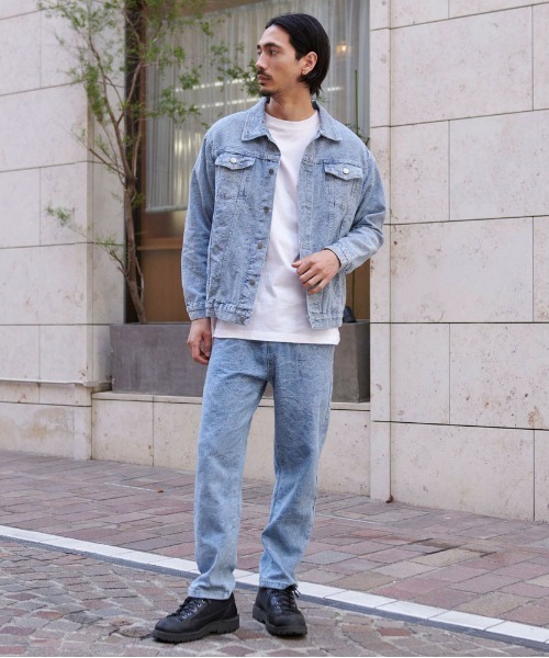 CavariA（キャバリア）の「『CavariA/キャバリア』ペイズリーパンツ（デニムパンツ・メンズ・ブルー/ブラック・L/M）」の5枚目の写真