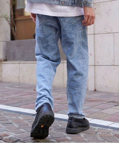 CavariA（キャバリア）の「『CavariA/キャバリア』ペイズリーパンツ（デニムパンツ・メンズ・ブルー/ブラック・L/M）」の6枚目の写真