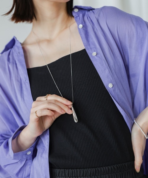 Bou Jeloud（ブージュルード）の「メタルドロップネックレス（ネックレス・レディース・シルバー/ゴールド・ONESIZE）」の3枚目の写真