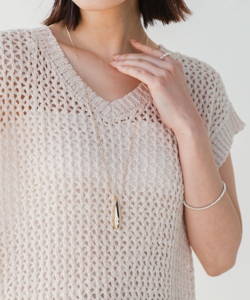 Bou Jeloud（ブージュルード）の「メタルドロップネックレス（ネックレス・レディース・シルバー/ゴールド・ONESIZE）」の9枚目の写真