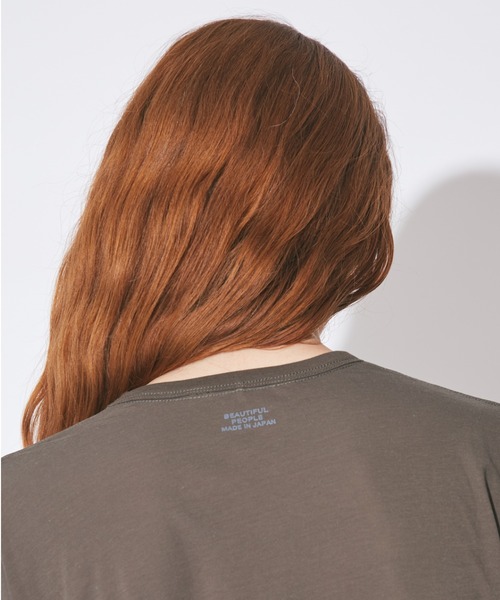 beautiful people（ビューティフルピープル）の「dry touch jersey    uppercase BPlogo T（Tシャツ/カットソー・レディース・チャコール/ブラック/オリーブ・36/40/38）」の8枚目の写真