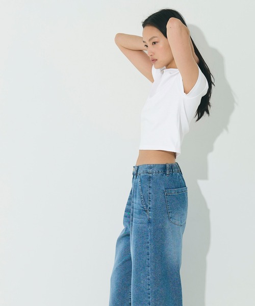 coca(coca)(コカ)の「【WEB限定セール】スムースコンパクトミニTシャツ(Tシャツ/カットソー・レディース・ブラック/ブラウン/ライトブルー/ホワイト・L/XL/M/S)」の17枚目の写真