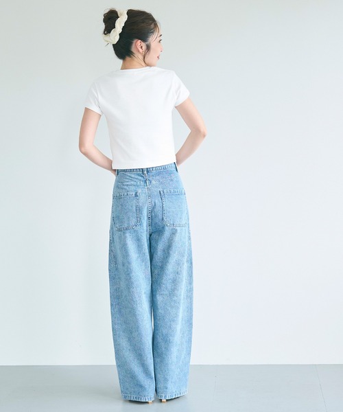 coca(coca)(コカ)の「【WEB限定セール】スムースコンパクトミニTシャツ(Tシャツ/カットソー・レディース・ブラック/ブラウン/ライトブルー/ホワイト・L/XL/M/S)」の18枚目の写真