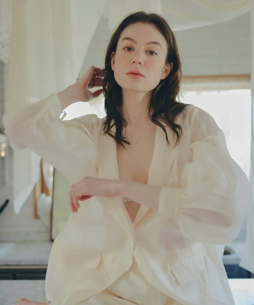 海外ブランド通販 公式サイト セール】puff jacket（テーラードジャケット sheer sleeve ジャケット・アウター