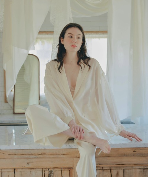 NOTREemor ノートルエモア パフスリーブシアージャケット セール】puff sleeve sheer jacket(テーラードジャケット