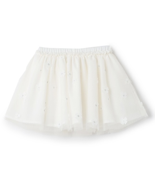 petit main（プティマイン）の「お花チュールスカート（スカート・キッズ・オフホワイト/ブルー/ラベンダー・100cm/90cm/130cm/120cm/110cm/80ｃｍ）」の6枚目の写真