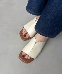 セール】OPEN TOE SQUARE MULES（サンダル）｜CLANE（クラネ）の