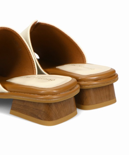 ORiental TRaffic（オリエンタルトラフィック）の「センター スリット ミュール サンダル /55206（サンダル・レディース・ブラック/ベージュ・LL/S/M/L）」の10枚目の写真