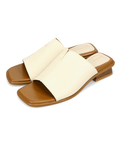 ORiental TRaffic（オリエンタルトラフィック）の「センター スリット ミュール サンダル /55206（サンダル・レディース・ブラック/ベージュ・LL/S/M/L）」の20枚目の写真