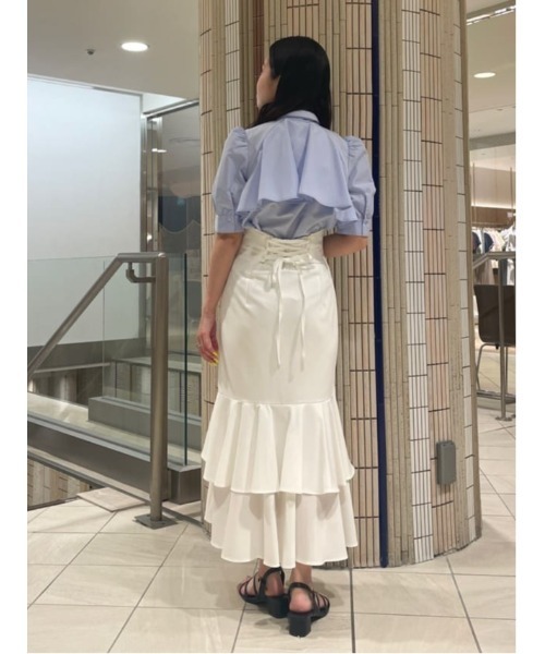 未使用今期マチャットMACHATT アシメフリルスカート 新品未使用タグあり MACHATT アシメフリルスカート 黒 - メルカリ