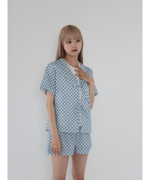 ラスト1セットギンガムチェックセクシーセットアップ 送料無料！！ギンガムチェックセットアップ | vogue8