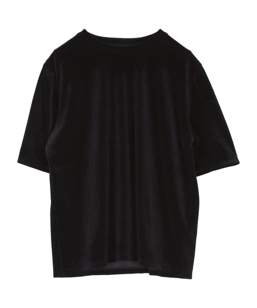 titivate(ティティベイト)の「シアーベロア半袖Tシャツ(Tシャツ/カットソー・レディース・ネイビー/ベージュ/グリーン/ブラウン/アイボリー/ブラック・L/M/S)」の9枚目の写真
