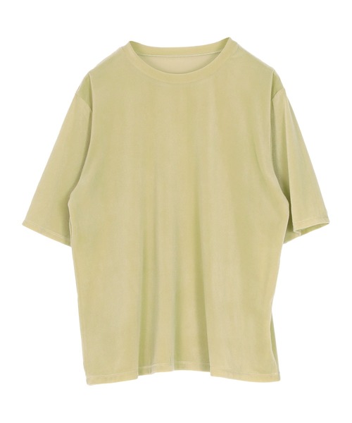 titivate(ティティベイト)の「シアーベロア半袖Tシャツ(Tシャツ/カットソー・レディース・ネイビー/ベージュ/グリーン/ブラウン/アイボリー/ブラック・L/M/S)」の12枚目の写真