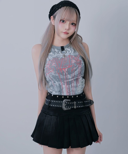 Diable baiser(ディアブルベーゼ)の「ロゴタンクトップ(タンクトップ・レディース・ブラック/グレー/ブルー/ピンク・FREE)」の1枚目の写真