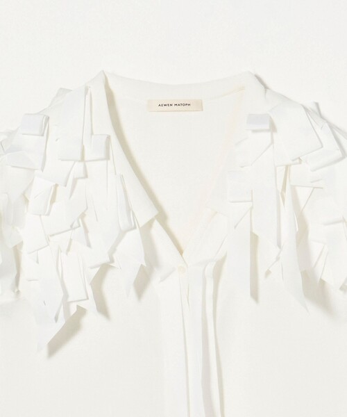 AEWEN MATOPH(イウエン マトフ)の「<AEWEN MATOPH>リボンテープ ノースリーブ ニット(ニット/セーター・レディース・オフホワイト/ブラック・FREE)」の5枚目の写真