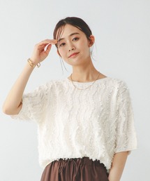 GLOBAL WORK | シアーフリンジプルオーバー半袖/492458(Tシャツ/カットソー)