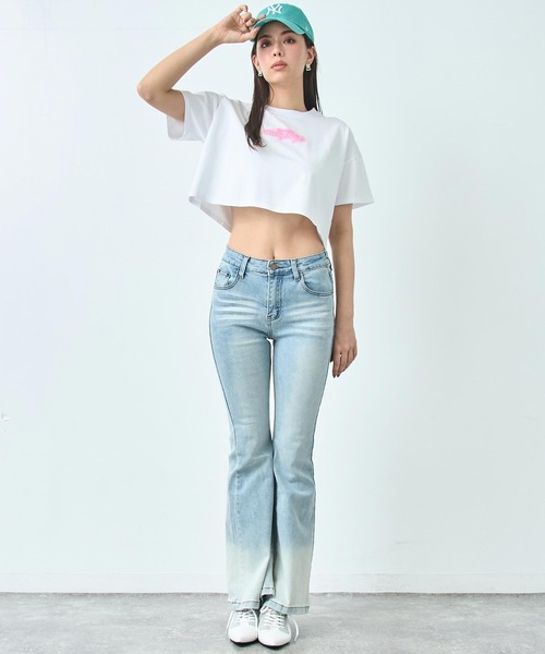 ANAP(アナップ)の「クロップド ネオンロゴ Tシャツ(Tシャツ/カットソー・レディース・ブラック/ピンク/ホワイト・FREE)」の16枚目の写真