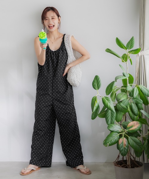 すーたん A DAY IN THE LIFE  ナイロン オールインワン LASUD｜ショルダーギャザーオールインワン | Rakuten Fashion
