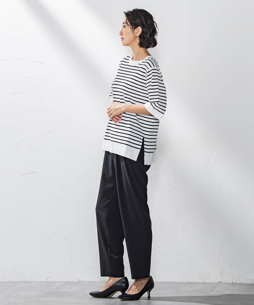 la.f…(ラエフ)の「キレリテーパードパンツ≪洗濯機で洗える≫(スラックス・レディース・キャメル/チャコールグレー/ブラック・11号/9号/7号)」の8枚目の写真