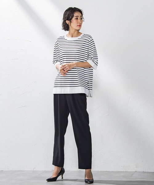 la.f…(ラエフ)の「キレリテーパードパンツ≪洗濯機で洗える≫(スラックス・レディース・キャメル/チャコールグレー/ブラック・11号/9号/7号)」の10枚目の写真