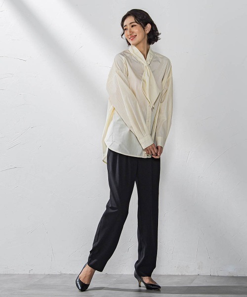 la.f…(ラエフ)の「キレリテーパードパンツ≪洗濯機で洗える≫(スラックス・レディース・キャメル/チャコールグレー/ブラック・11号/9号/7号)」の12枚目の写真