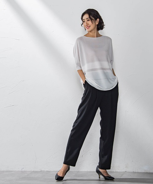 la.f…(ラエフ)の「キレリテーパードパンツ≪洗濯機で洗える≫(スラックス・レディース・キャメル/チャコールグレー/ブラック・11号/9号/7号)」の18枚目の写真
