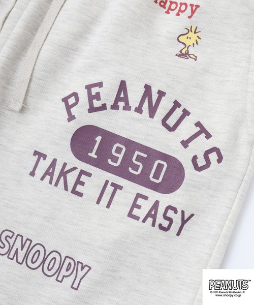 PEANUTS(ピーナッツ)の「PEANUTS カレッジ柄プリントミニ裏毛ハーフパンツ(その他パンツ・メンズ・オートミール/チャコール/ライトカーキ・LL/L/M)」の20枚目の写真