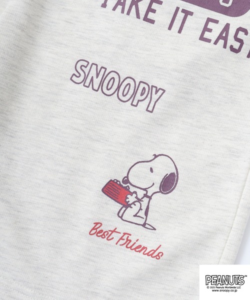 PEANUTS(ピーナッツ)の「PEANUTS カレッジ柄プリントミニ裏毛ハーフパンツ(その他パンツ・メンズ・オートミール/チャコール/ライトカーキ・LL/L/M)」の21枚目の写真