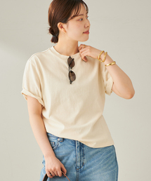 プラージュ plage トップス　tシャツ ベージュ OPEN-NECK LS Tシャツ（Tシャツ／カットソー）｜Plage