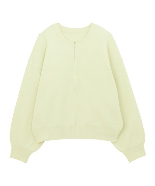 RANAN（ラナン）の「ハーフジップスウェットライクニット（ニット/セーター・レディース・ブラック/オフホワイト/グレー/イエロー・M/L/LL）」の20枚目の写真