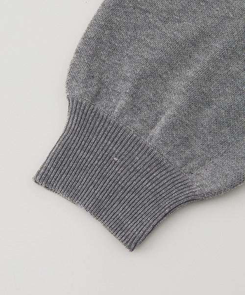 RANAN（ラナン）の「ハーフジップスウェットライクニット（ニット/セーター・レディース・ブラック/オフホワイト/グレー/イエロー・M/L/LL）」の22枚目の写真