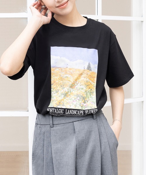 ONEP STAR(ワンピスター)の「5typeプリントTシャツ(Tシャツ/カットソー・レディース・ホワイト系その他/ホワイト系その他3/ブラック系その他4/ホワイト/ブラック系その他3/ホワイト系その他4/ブラック系その他/ブラック/ブラック系その他5/ホワイト系その他5・MEDIUM)」の20枚目の写真
