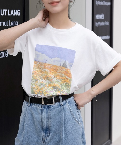 ONEP STAR(ワンピスター)の「5typeプリントTシャツ(Tシャツ/カットソー・レディース・ホワイト系その他/ホワイト系その他3/ブラック系その他4/ホワイト/ブラック系その他3/ホワイト系その他4/ブラック系その他/ブラック/ブラック系その他5/ホワイト系その他5・MEDIUM)」の18枚目の写真