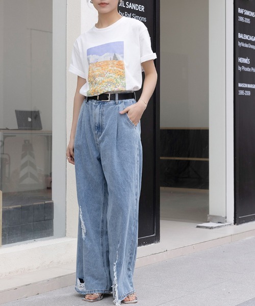 ONEP STAR(ワンピスター)の「5typeプリントTシャツ(Tシャツ/カットソー・レディース・ホワイト系その他/ホワイト系その他3/ブラック系その他4/ホワイト/ブラック系その他3/ホワイト系その他4/ブラック系その他/ブラック/ブラック系その他5/ホワイト系その他5・MEDIUM)」の16枚目の写真