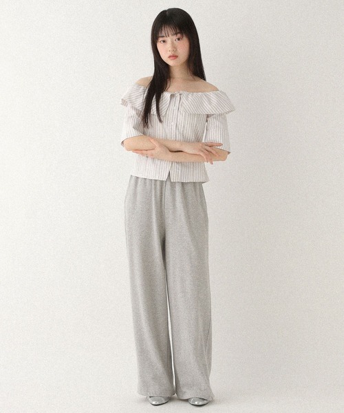 Heather（ヘザー）の「アソートオフショルシャツ（半袖）　575216（シャツ/ブラウス・レディース・ホワイト系その他/ブラック系その他/ブラウン系その他・FREE）」の4枚目の写真