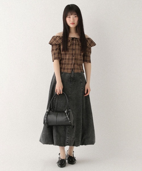 Heather（ヘザー）の「アソートオフショルシャツ（半袖）　575216（シャツ/ブラウス・レディース・ホワイト系その他/ブラック系その他/ブラウン系その他・FREE）」の22枚目の写真