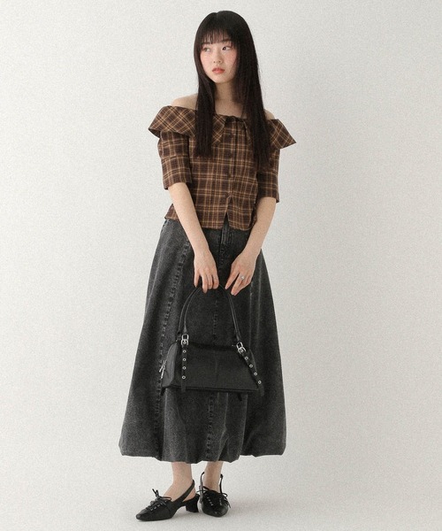 Heather（ヘザー）の「アソートオフショルシャツ（半袖）　575216（シャツ/ブラウス・レディース・ホワイト系その他/ブラック系その他/ブラウン系その他・FREE）」の21枚目の写真